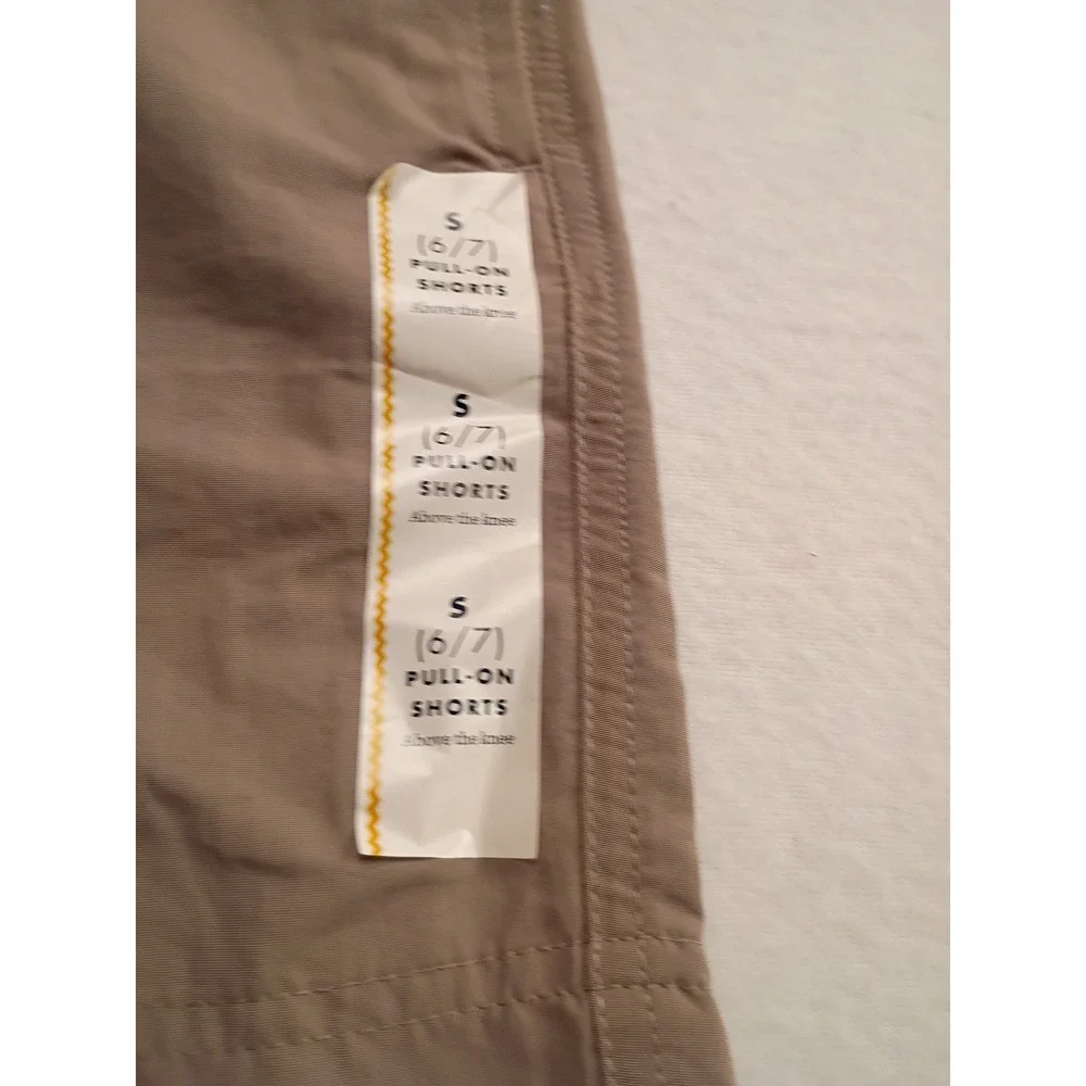 Quick Dry Performance Shorts Men's Tan Khaki Elastic Waist Drawstring Active NWT